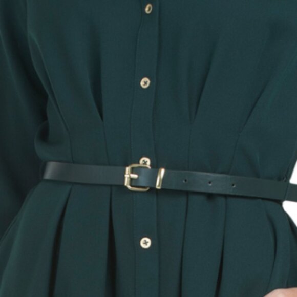 NANETTE LEPORE Belted Pin Tuck Shirt Dress - Picture 3 of 3